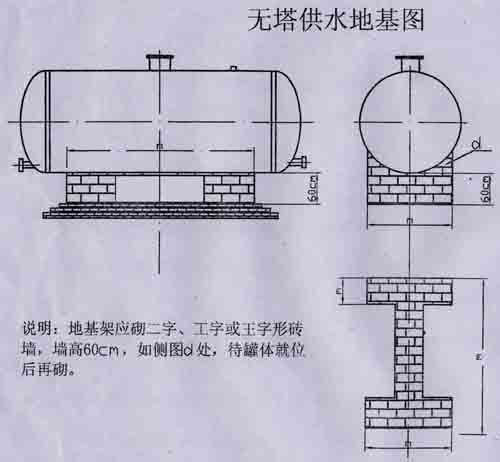 無塔供水壓力罐的安裝圖：